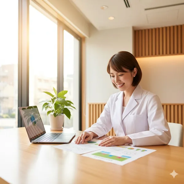 栄養士がレポートを確認